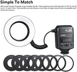 Godox professional macro lighting equipment illustrating the soft built in ring diffuser panel.