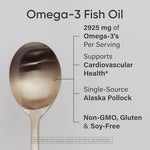 Back label of Sports Research wild caught Alaska pollock fish oil supplement