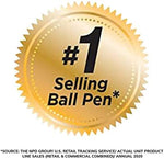 The complete ten count pack of BIC Round Stic ballpoint pens highlighting the long lasting imported stationery design.