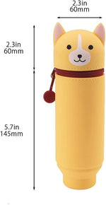 LIHIT LAB PuniLabo Corgi pencil case transformed into desktop standing pen cup