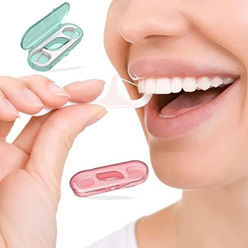 Compact portable flosser pick organizer showing one second open mechanism for easy access