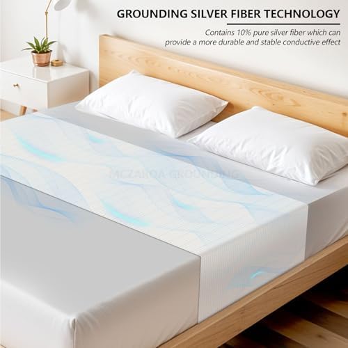 Grounding bed sheet fitted on standard mattress