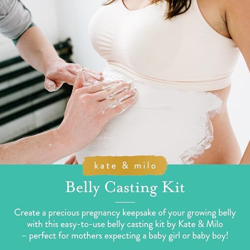Expecting mother using Kate and Milo pregnancy keepsake kit