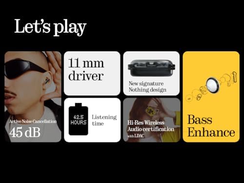 Nothing Ear (a) compact charging case and earbuds