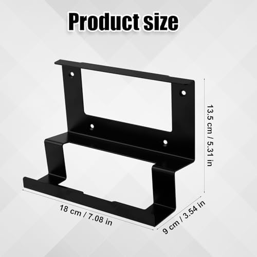 Black 2 in 1 network organizer kit with installation screws and wall anchors spread out.