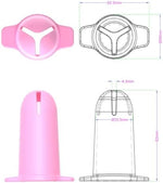 Mottery reusable period cup applicator set with storage bag and measuring cup.