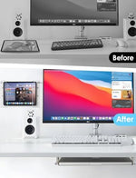 Haohaio vertical laptop holder with tablet mounted on wall