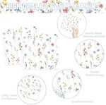 Close up view of the spring floral napkins and coordinated paper cups