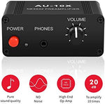 ATNEDCVH phonograph preamplifier top view with product dimensions