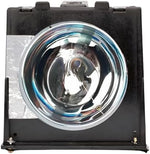 Side angle view of the replacement projection bulb module inside premium casing