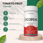 Bloofah natural carotenoid tomato fruit powder capsules size and supplement facts panel.