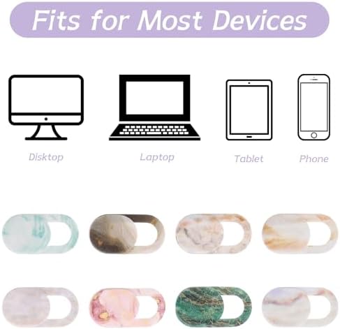 Close up view of the adhesive backing on a JIYIN privacy cover slide