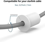 Two pieces of white silicone split grommets for home internet cable routing