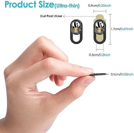 Ultra thin camera privacy blocker slider showcasing the slim zero point zero two inch profile