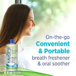 Back label of MetaQil Oral Rinse showing ingredients and usage instructions.