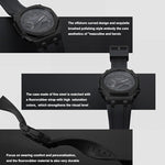 Premium fluoroelastomer silicone watch band with stainless steel buckle