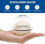 Handmade New Zealand wool dryer balls in white cotton storage bag