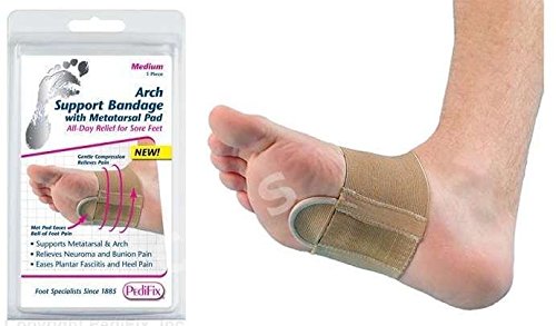 Pedifix arch support compression bandage front view for foot pain relief