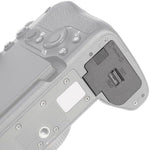 FocusFoto camera utility lid cap emphasizing the movable dummy battery cable slot outlet closed
