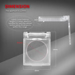 Three pack of transparent push button guards for PC