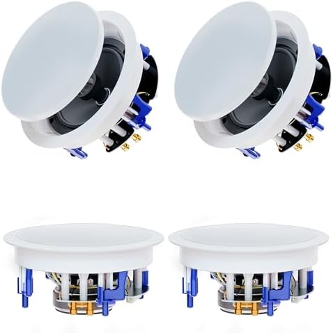 Herdio 6.5'' 640Watts 2-Way Bluetooth Ceiling Speakers Package Great for Home Theater System, Living Room,Office,Flush Mount Wired(4 Speakers) - Image 2