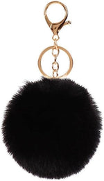 Pom Pom Keychains Colorful Faux Rabbit Fur Ball Keychain Cute Pom Pom Keychain Accessories Car Bag Charm - Image 15