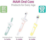 Compact handle of MAM toothbrush designed for baby's small hands