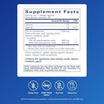 Pure Encapsulations ONE Omega fish oil capsules nutritional facts and ingredient list visible on the back of the bottle.
