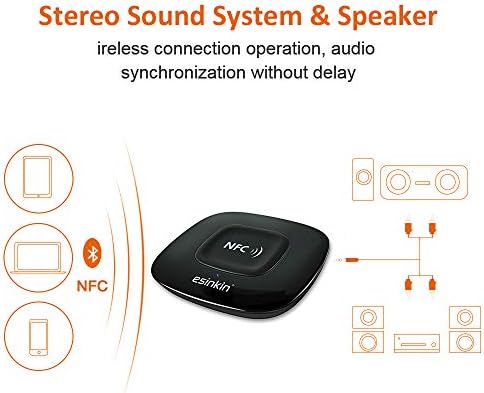 Esinkin wireless stereo adapter demonstrating multi-device pairing memory functionality for up to eight devices