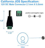 Durable Docknetek DC power adapters arranged in a row demonstrating a complete four piece kit setup