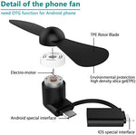 YUNLOVXEE pocket size mobile fan pack displaying the small but powerful 16000 RPM internal motor housing.