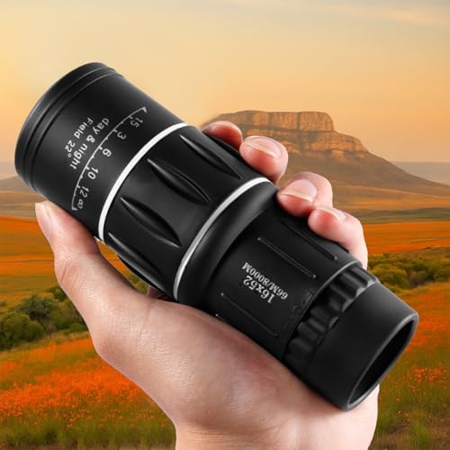 TSQQST portable optical monocular displaying side non slip grip texture and wrist strap attachment.