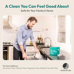 Eco-friendly dishwasher cleaner tablets close up