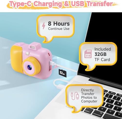 Yeehao digital camera for kids showing 1080P video recording menu