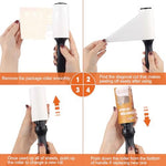 WulaWindy lint roller removing white dog hair from a black coat.