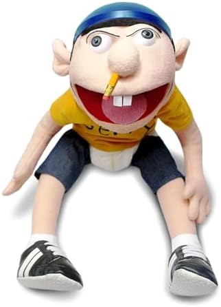 Side profile of SML Jeffy plush puppet