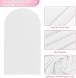 Wrinkle resistant white spandex slipcover installed on a 7.2 feet round top frame for birthday parties
