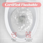Twoworld flushable wipes showing safe disposal and rapid breakdown