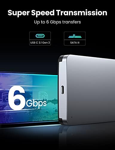 UGREEN Type C external hard disk drive enclosure connection with MacBook Pro