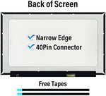 TFTcenter NT156WHM T03 display panel rear view showing forty pin connector
