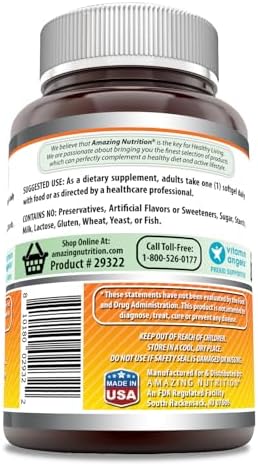 Amazing Nutrition Beta-Carotene 25000 IU bottle showcasing non-GMO and gluten-free labels