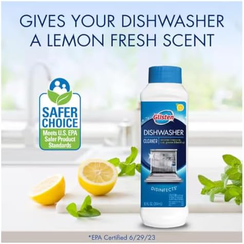 Glisten Dishwasher Magic packaging showing usage instructions and benefits