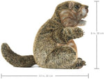 Folkmanis premium plush groundhog puppet being worn by an adult hand for storytelling