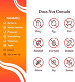Authentic Seeking Health trace mineral supplement container displaying allergen free manufacturing seals