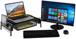 Simple Houseware mesh desk shelf organizing notebooks and office supplies in a modern workspace setup.