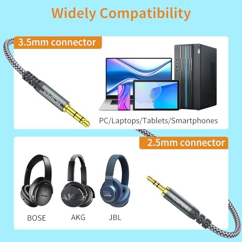Close up of 2.5mm headphone jack connector