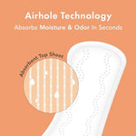Close up of Rael chlorine free organic cotton panty liner texture