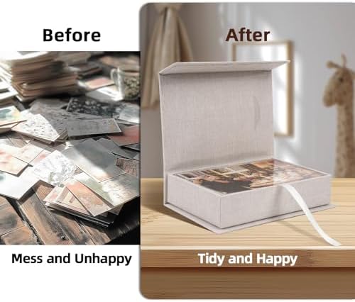Top view of Hiwhy 4x6 photo storage container with clear window