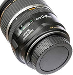 Fotasy DSLR body cap and rear lens cover pieces separated to show complete front and back protection