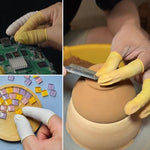 Powder free latex fingertip guards used for keeping dressings dry and clean